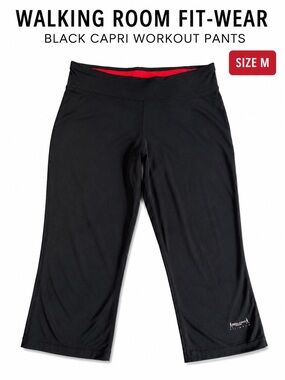 Walking Room Fit-Wear Black Capri Leggings Activewear Workout Pants M